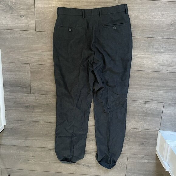 Moda Christiano Cuffed Pant Men Size 32 Dark Gray Chino Dress Designed in Italy - Picture 3 of 9